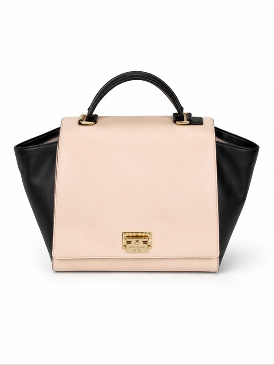 kate spade Handbags - kate spade Two-Tone Leather Top-Handle Satchel in Blush  and Black NWOT